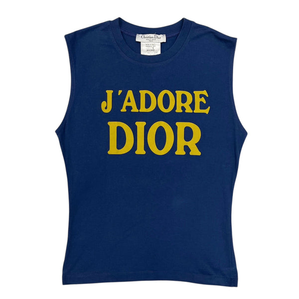 Christian Dior J'ADORE DIOR タンクトップ J'Adore Dior Tank Top White Cotton Jersey | DIOR