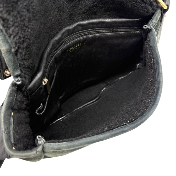 Chanel Black Suede Messenger Bag