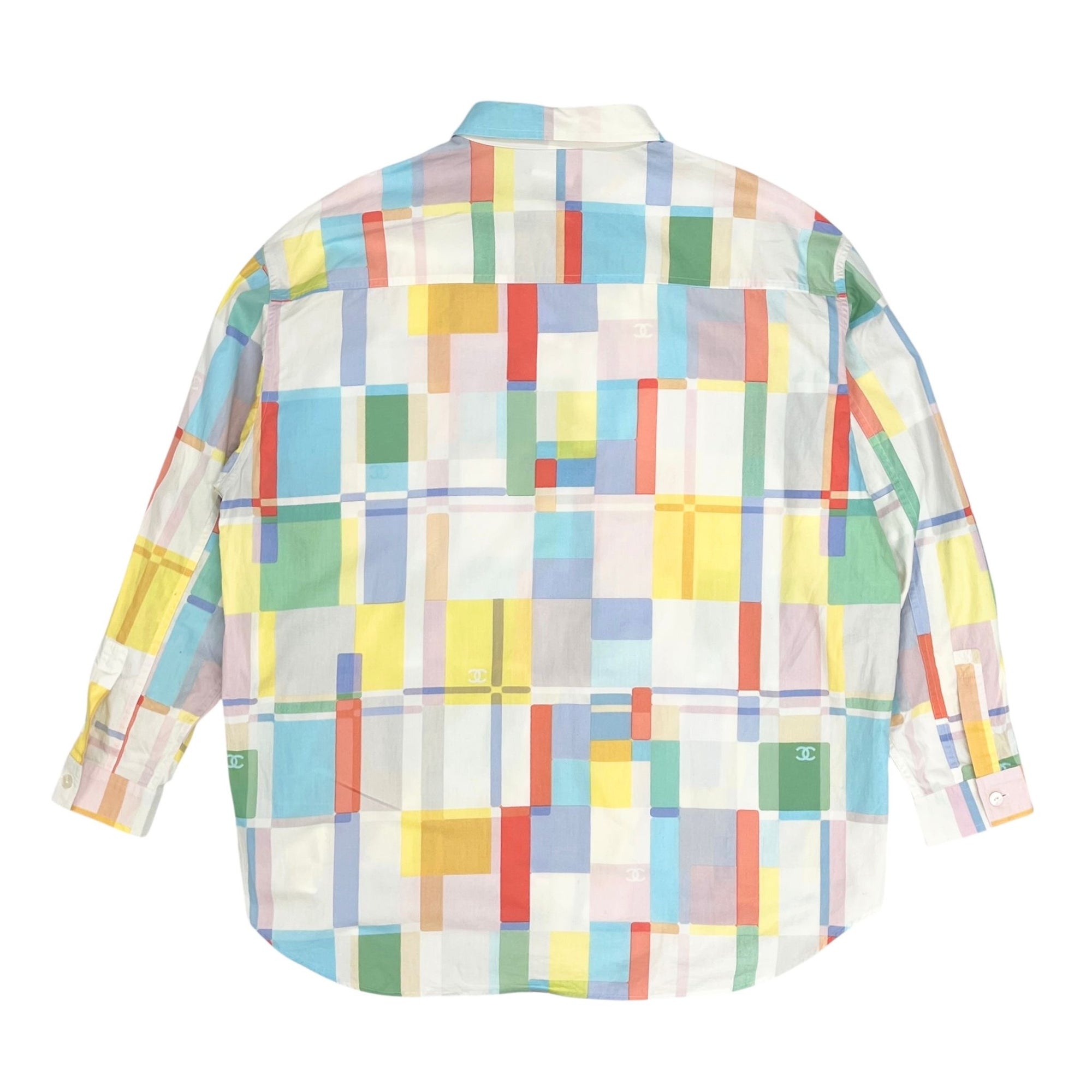 Chanel Multicolor Logo Button Down