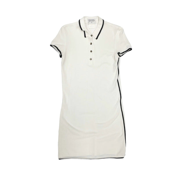 Chanel White Polo Button Dress