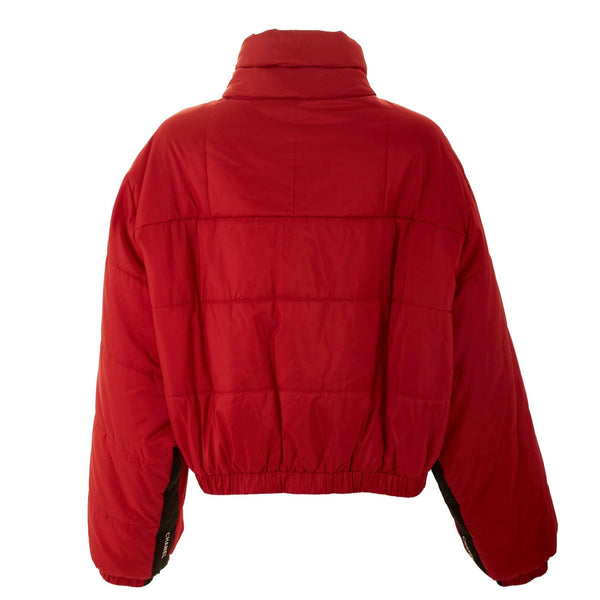 Chanel Red Logo Puffer Jacket