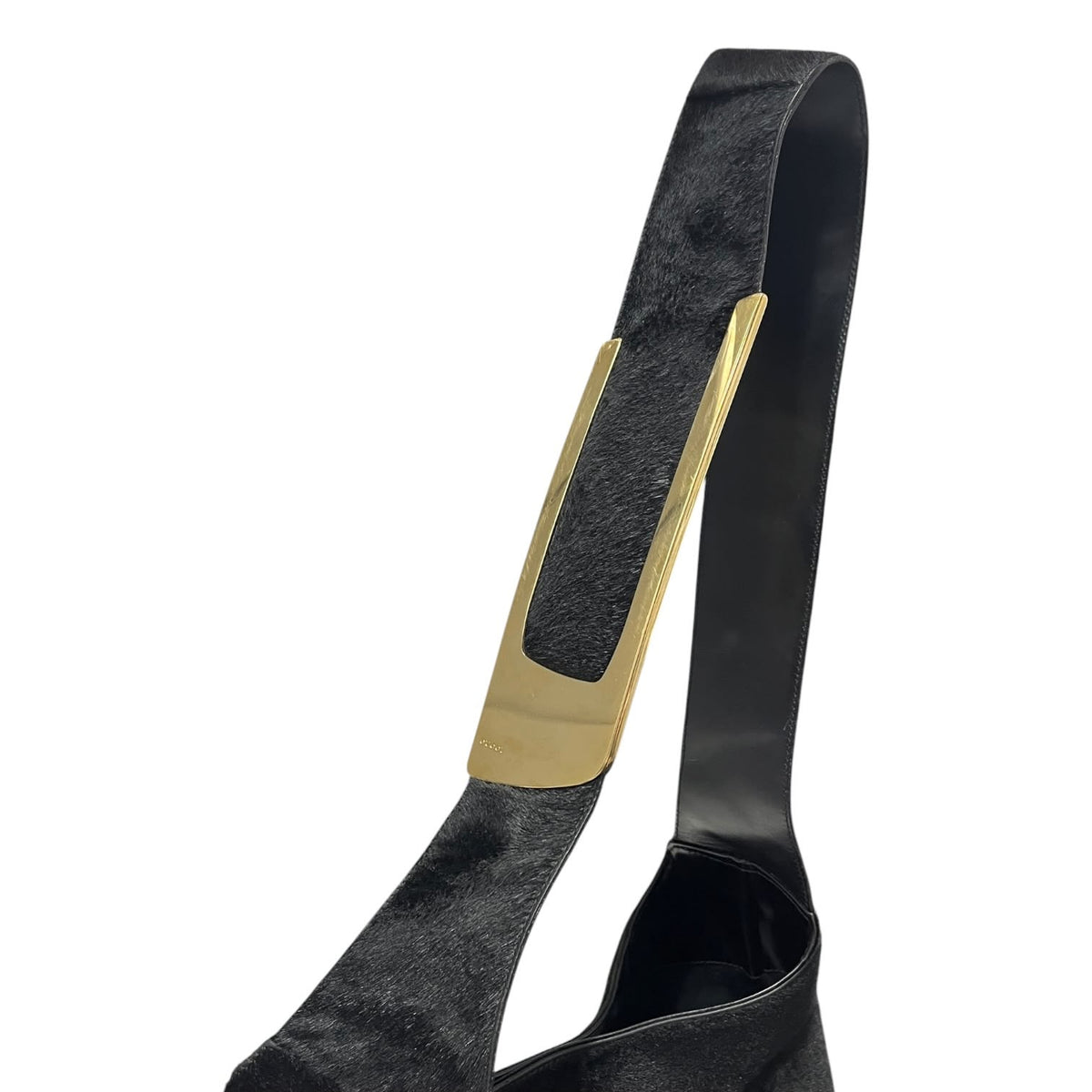 Gucci x Tom Ford Black Pony Hair Jumbo Bag