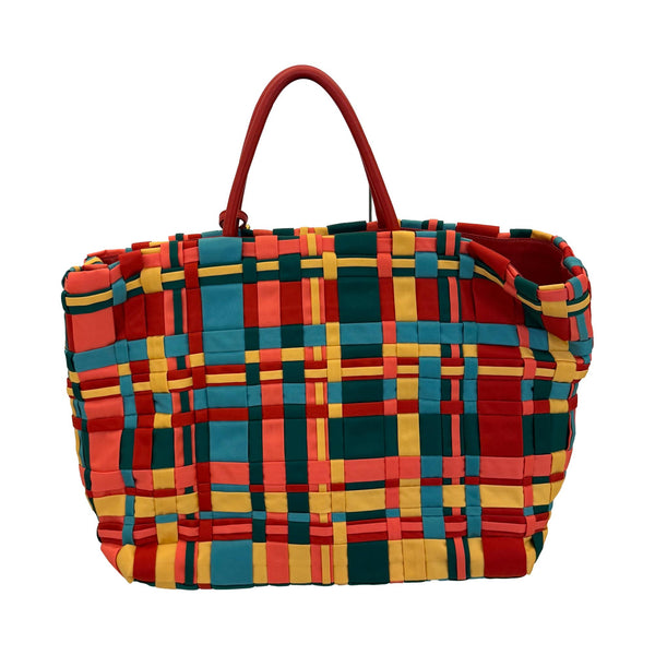 Prada Braided Nylon Tote