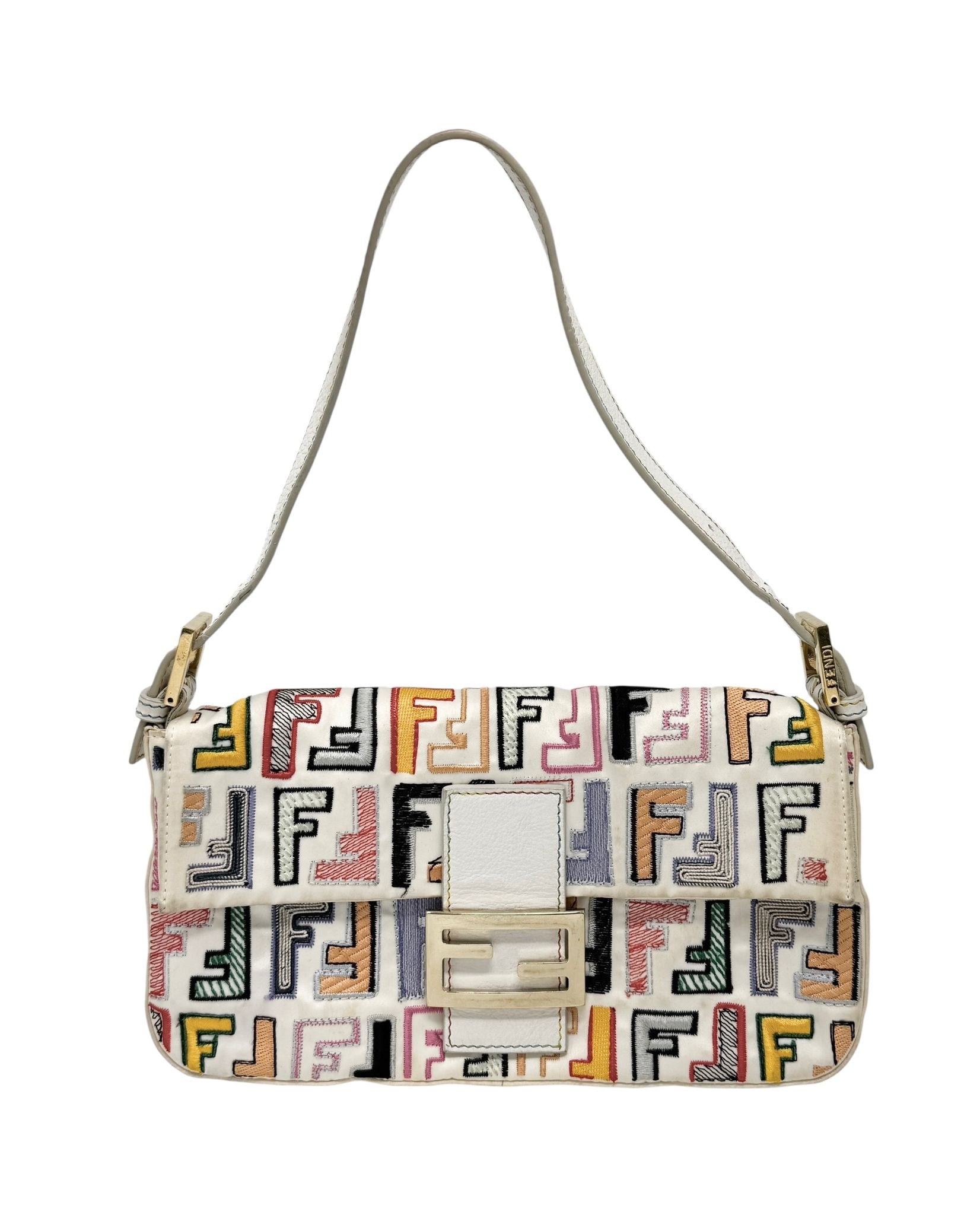 Fendi Multicolor Logo 2way Baguette