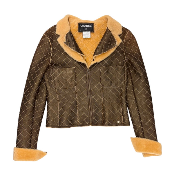 Chanel Lambskin Leather Quilted Jacket