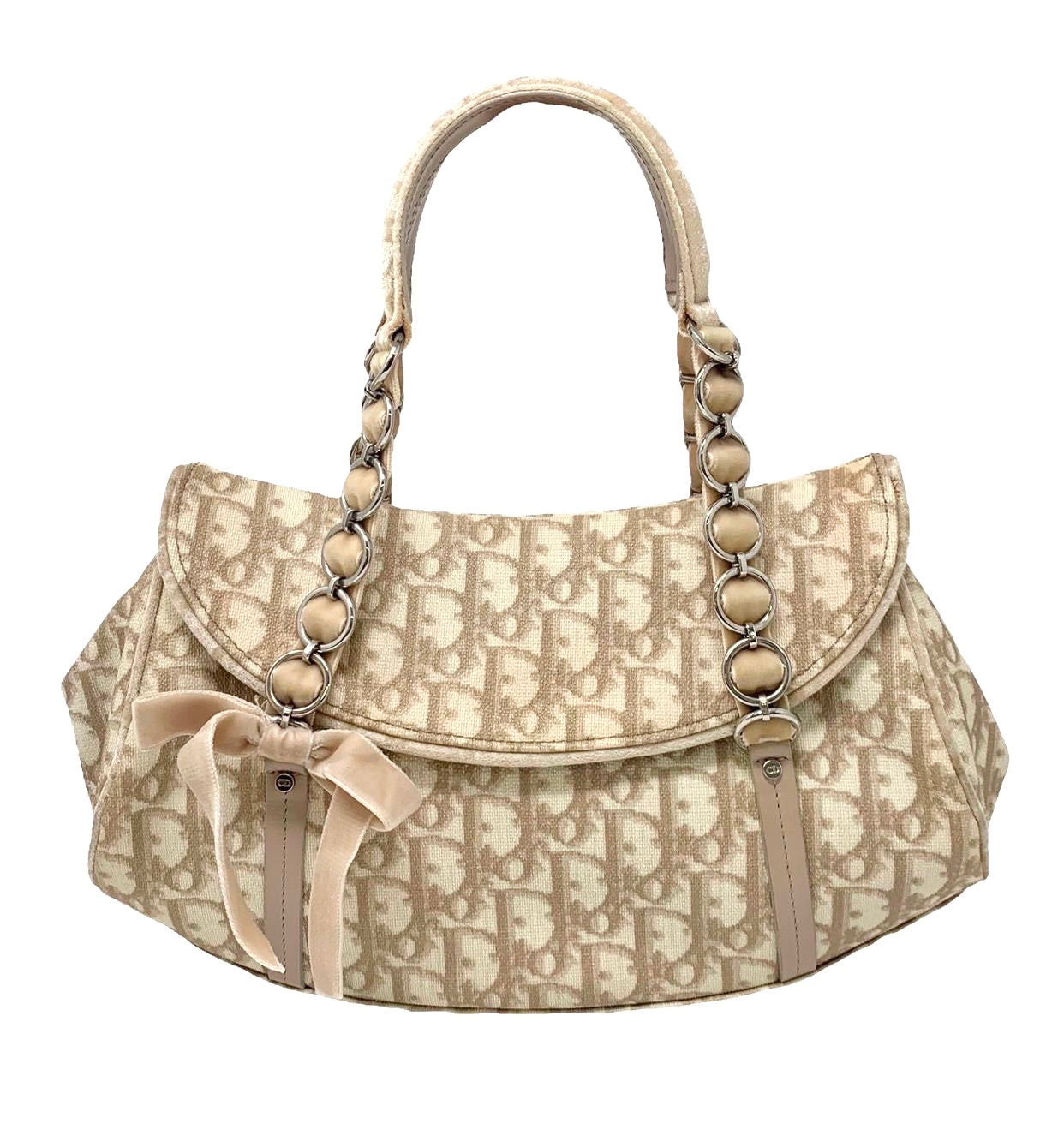 Dior Beige Logo Bow Bag