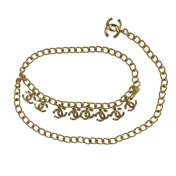 Chanel Gold Multi Logo Chain Belt