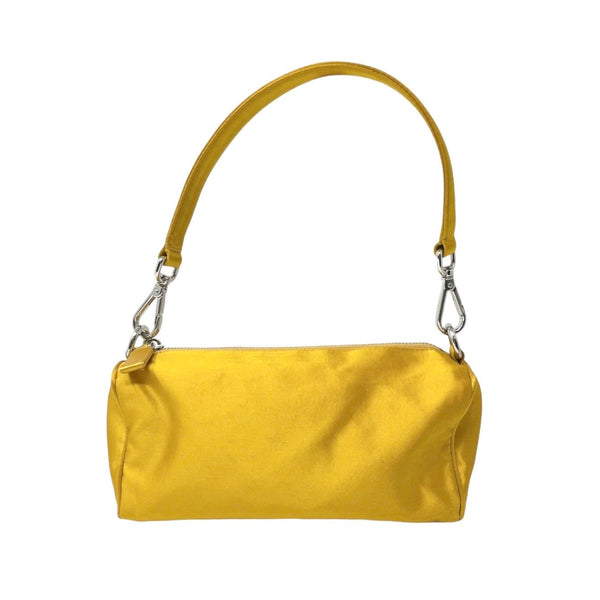 Prada Yellow Satin Small Shoulder Bag