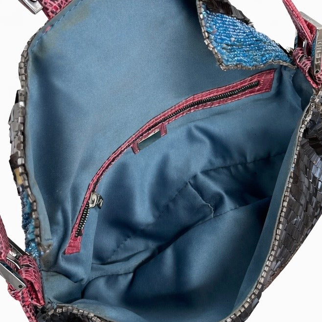 Fendi Two Tone Sequin Baguette Bag