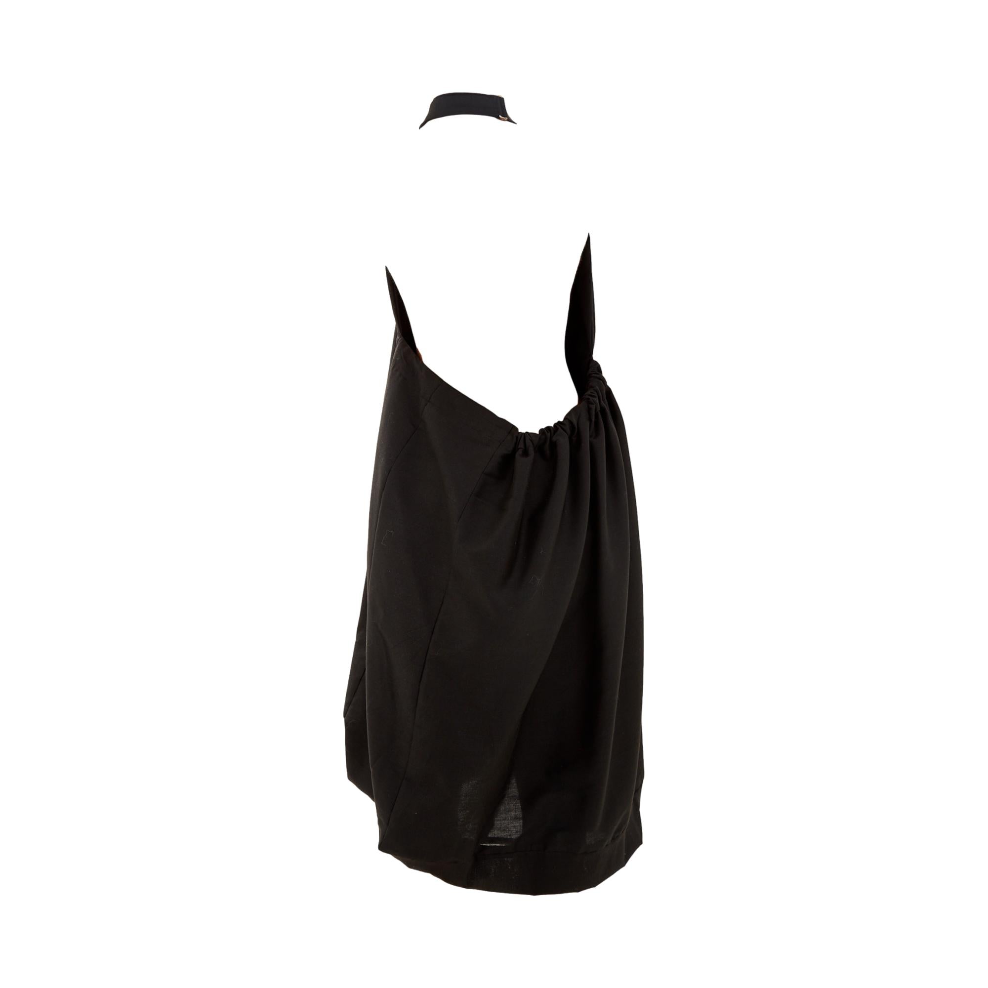 Yohji Yamamoto Black Draped Pocket Dress/ Skirt