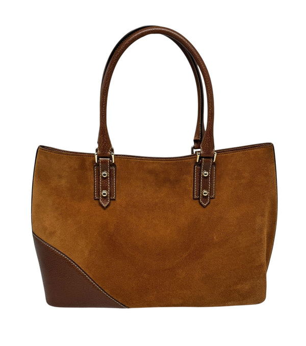 Gucci Brown Suede Horse bit Tote