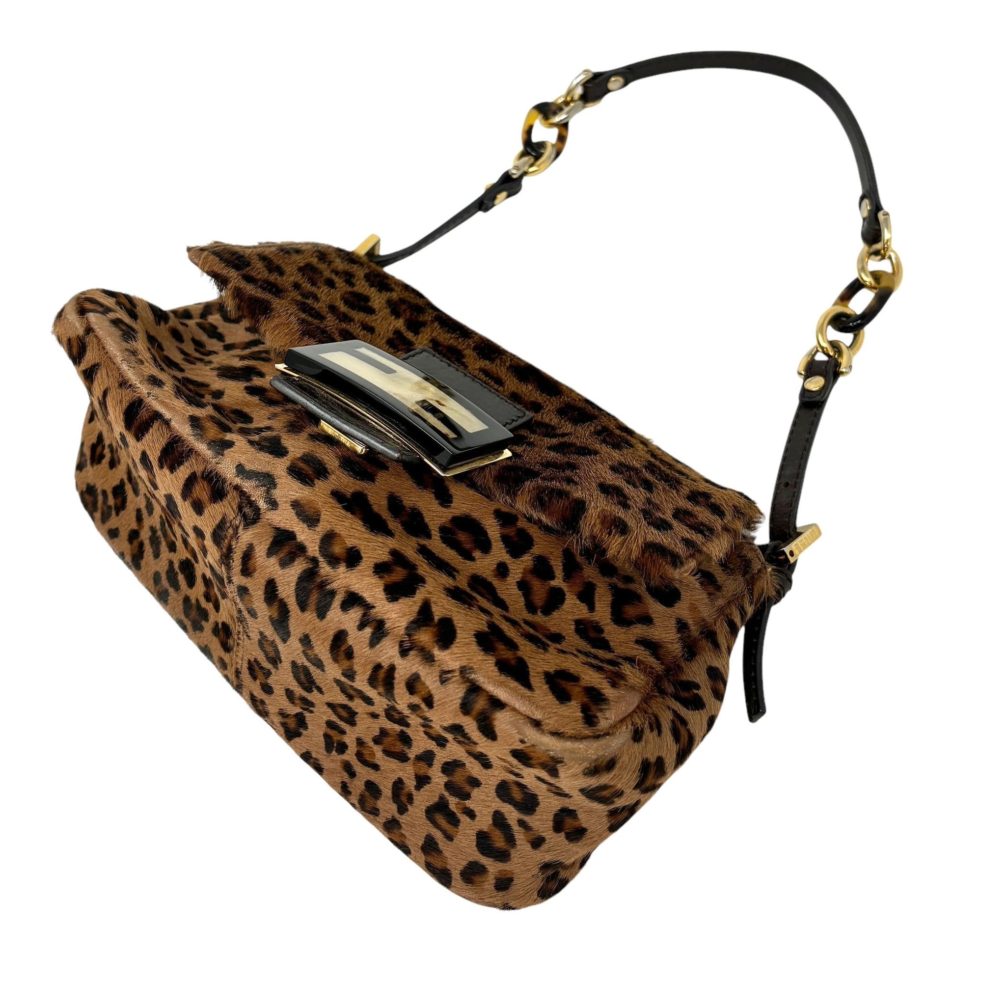 Fendi Cheetah Mama Mini Baguette Bag