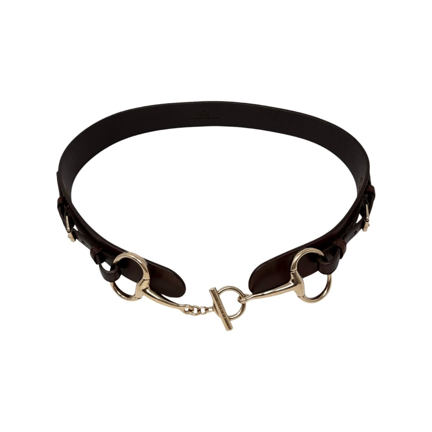 Gucci Brown Leather Horsebit Belt