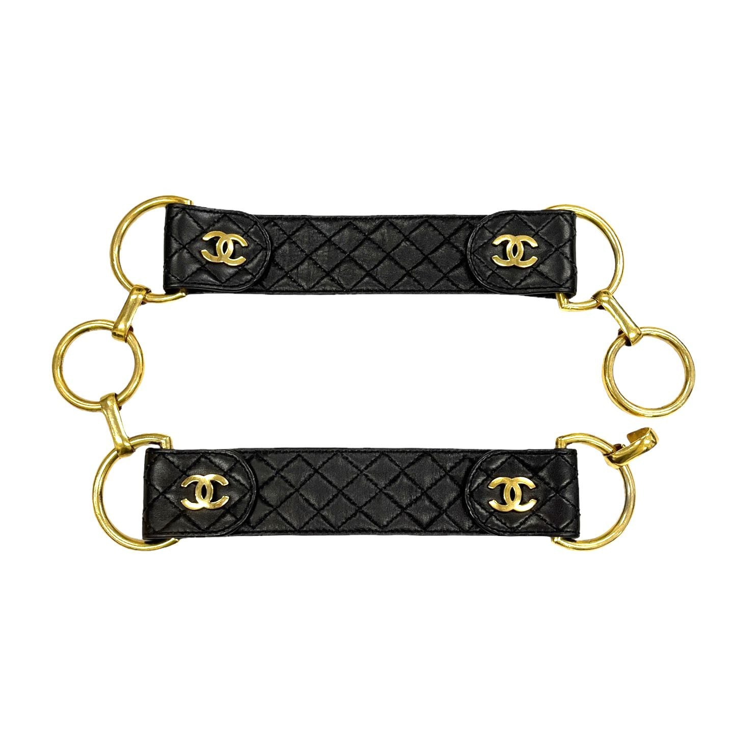 Chanel Black Leather Ring Belt