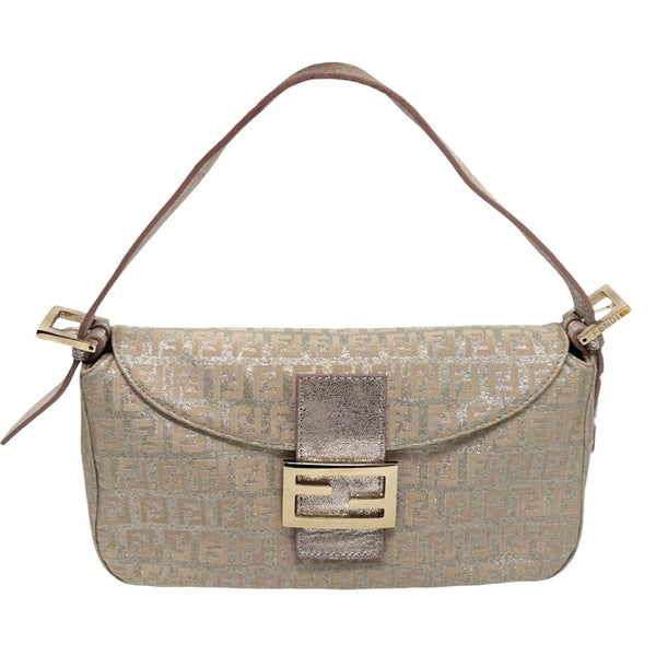 Fendi Pink Shimmer Baguette Bag