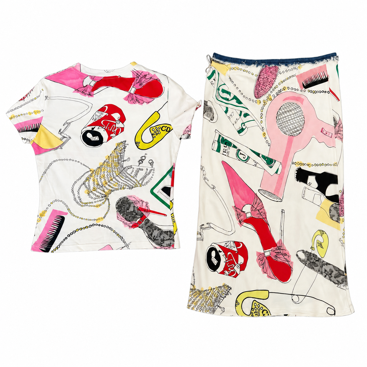 Dior 2001 Print Skirt Set