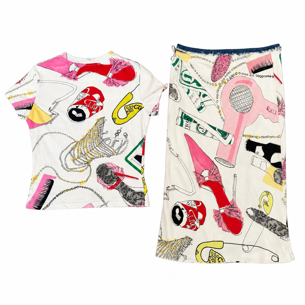 Dior 2001 Print Skirt Set