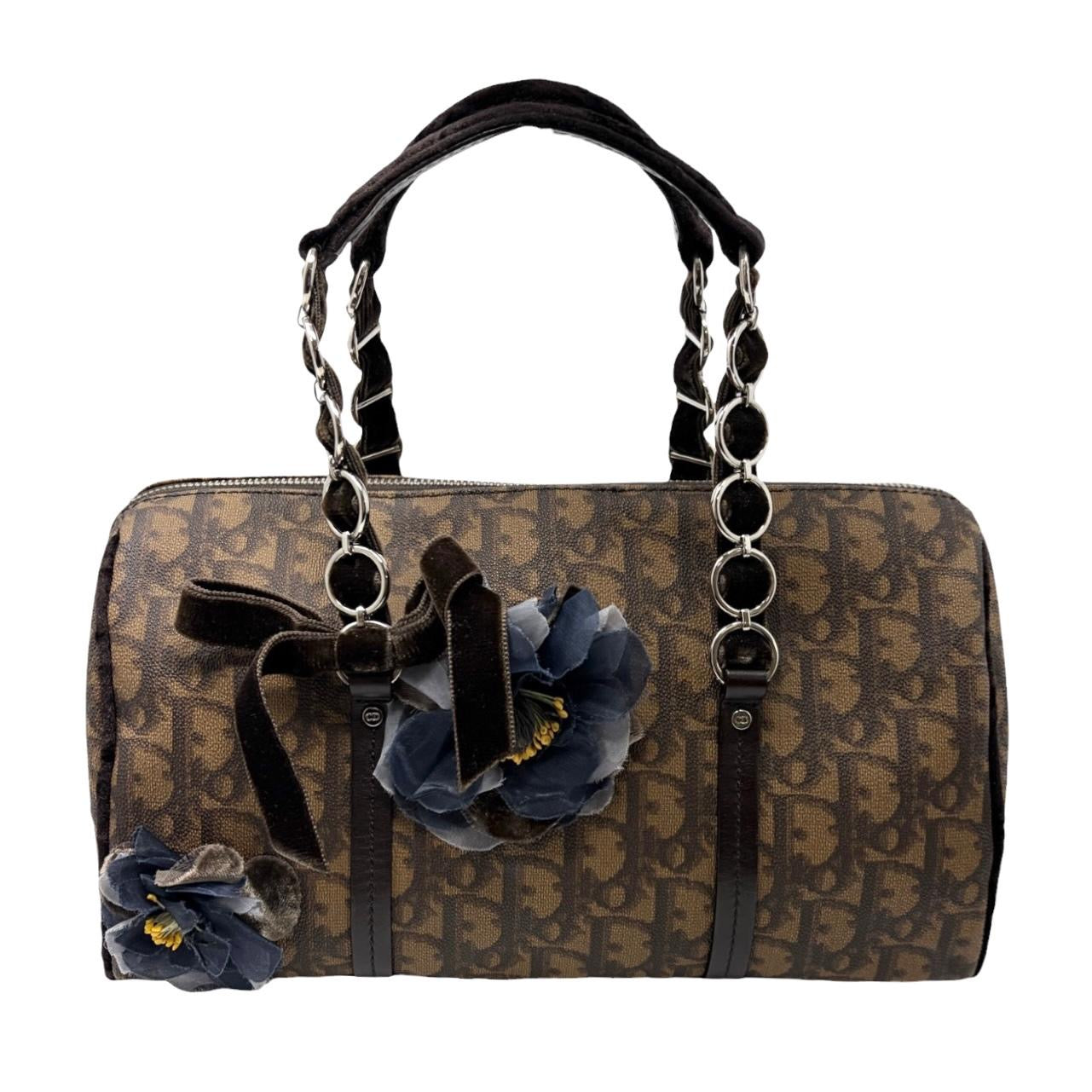 Dior Brown Romantique Top Handle Bag