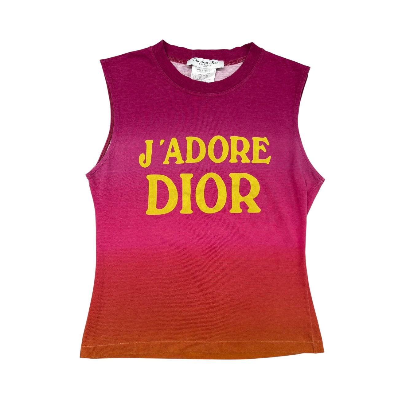 Dior 'J'Adore' Pink + Orange Ombre Tank