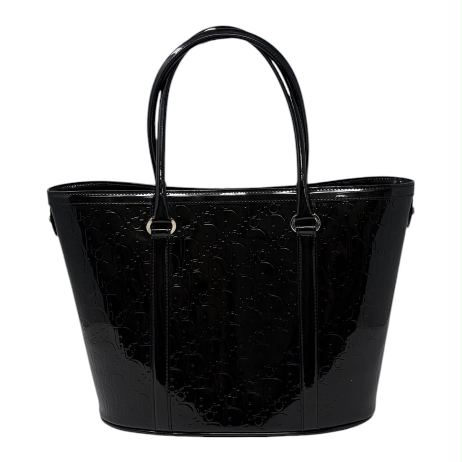 Dior Black Patent Leather Shoulder Bag