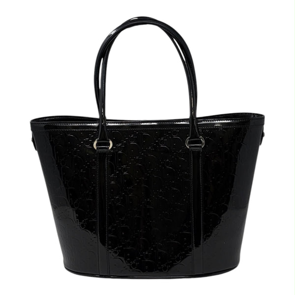 Dior Black Patent Leather Shoulder Bag