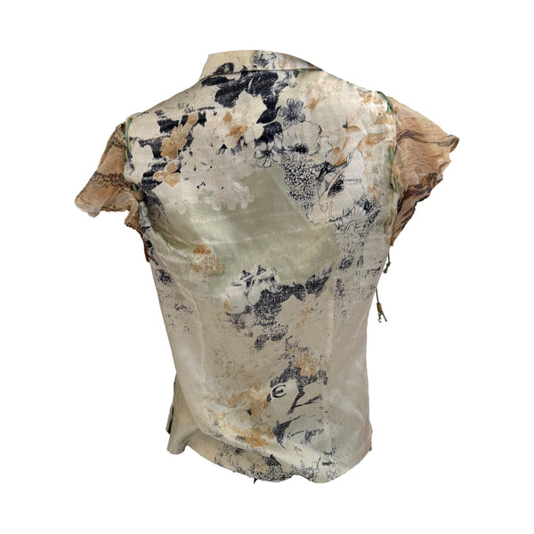 Roberto Cavalli Floral Short Sleeve Top