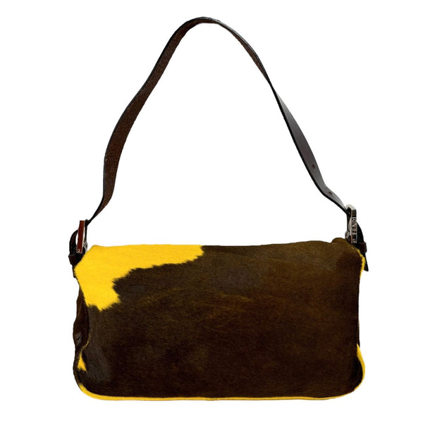 Fendi Yellow Cow Print Baguette