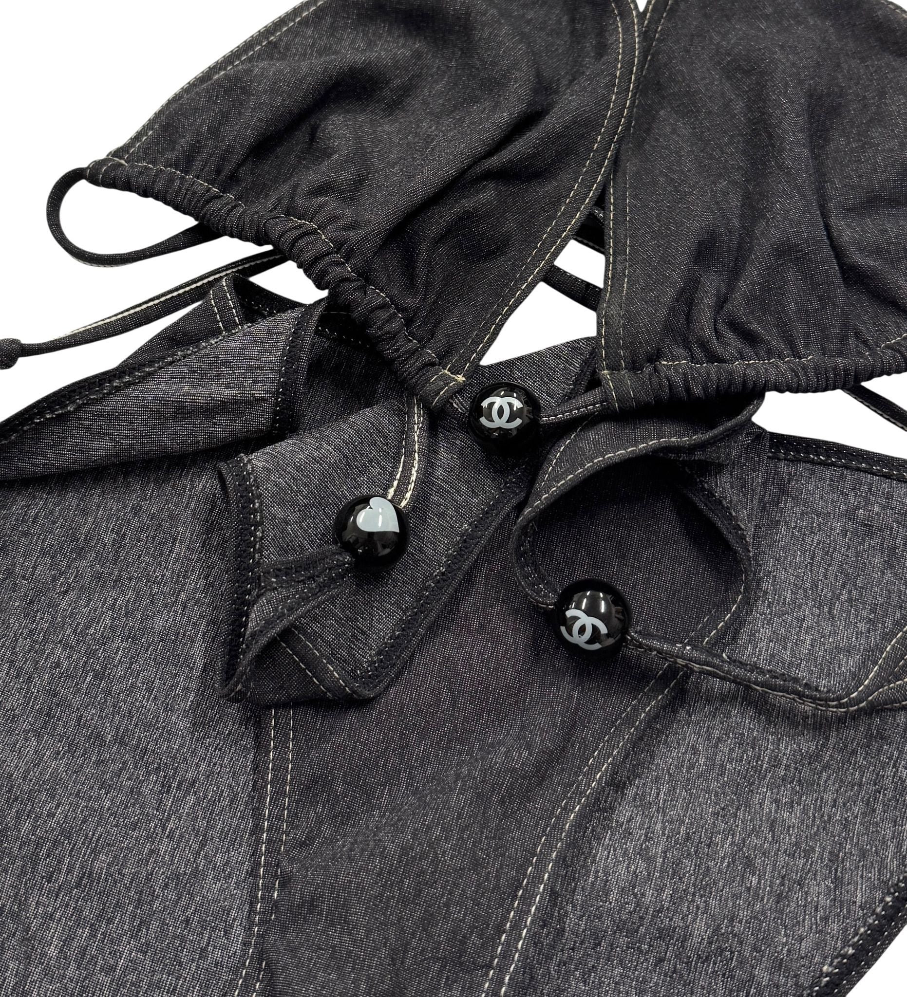 Chanel Black Heart Bikini