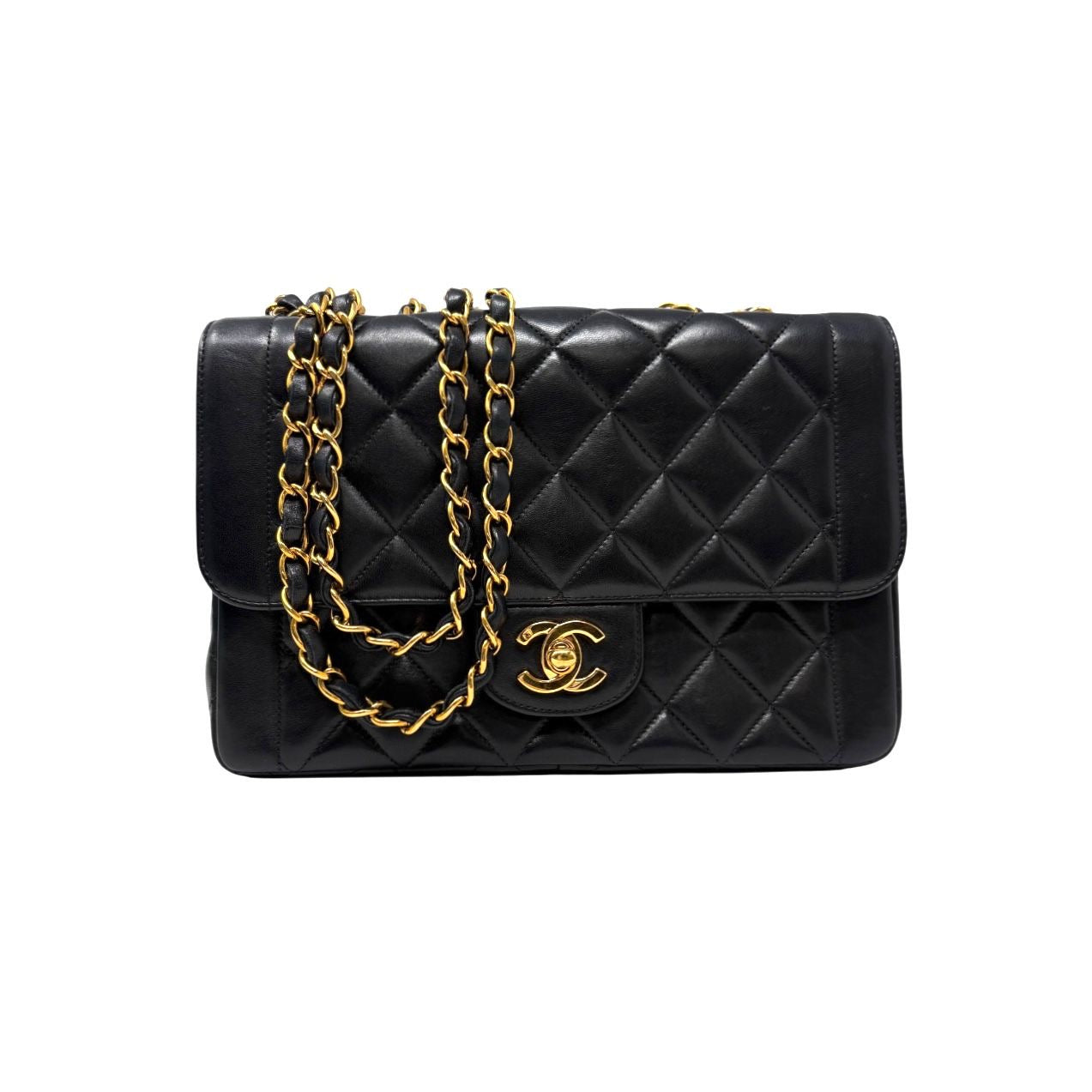 Chanel Black 2way Turnlock Flap Bag
