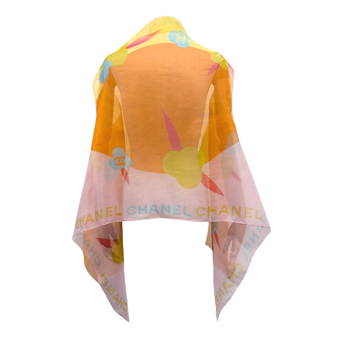 Chanel Silk Sheer Logo Wrap