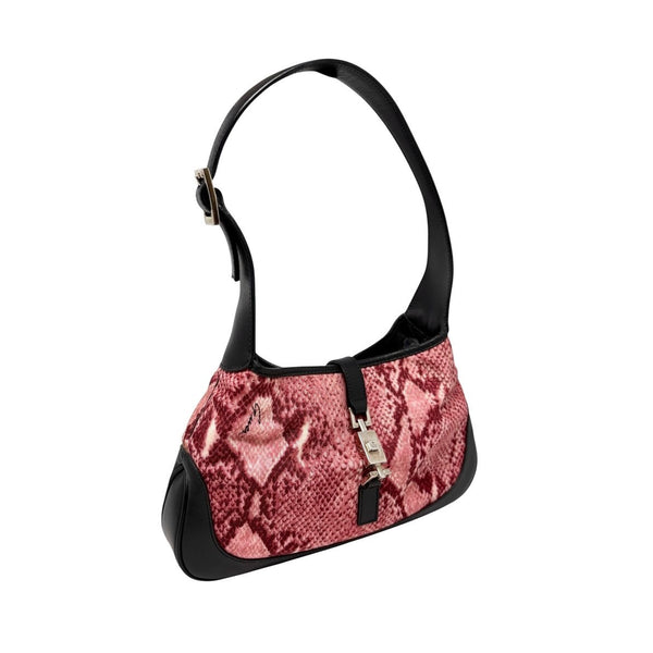 Gucci Pink Snakeskin Print Jackie Bag