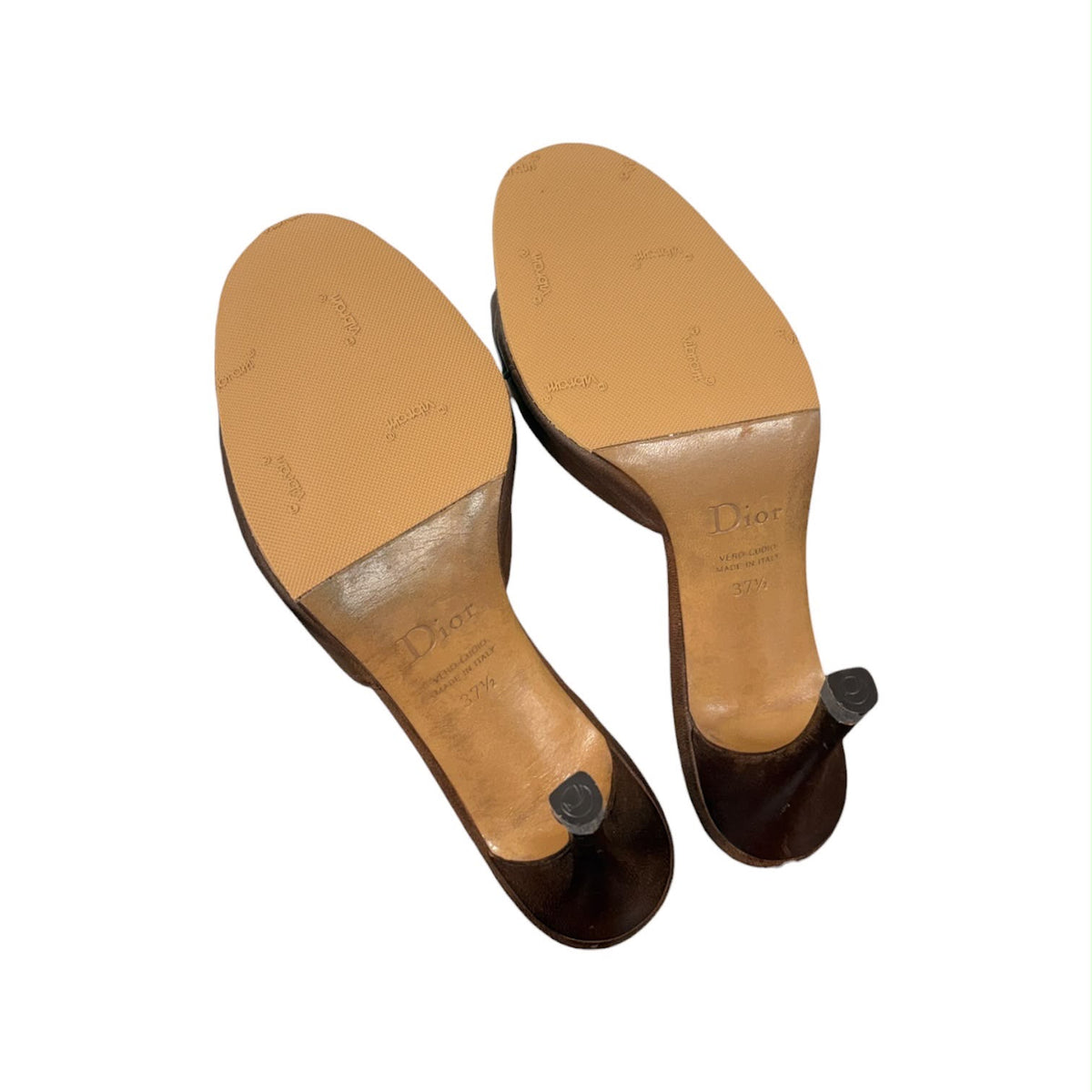 Dior Lock + Key Brown Heels