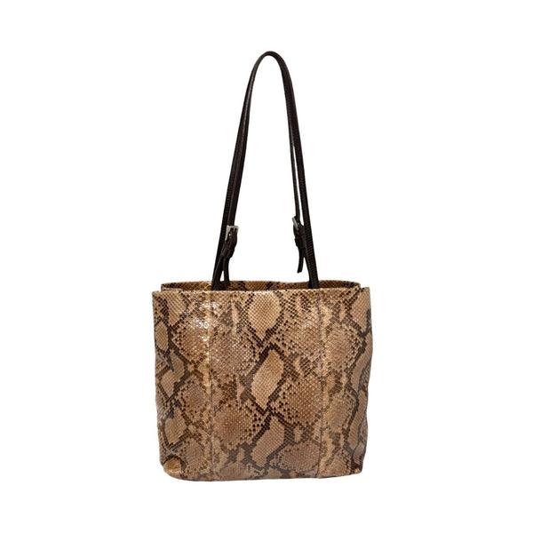 Prada Brown Snakeskin Shoulder Bag