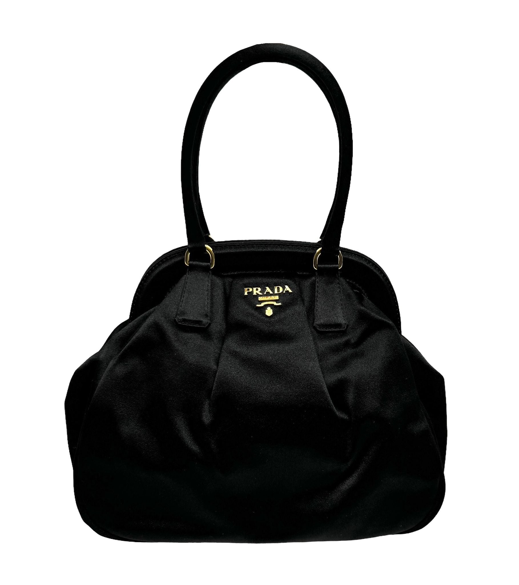 Prada Black Satin Mini Top Handle