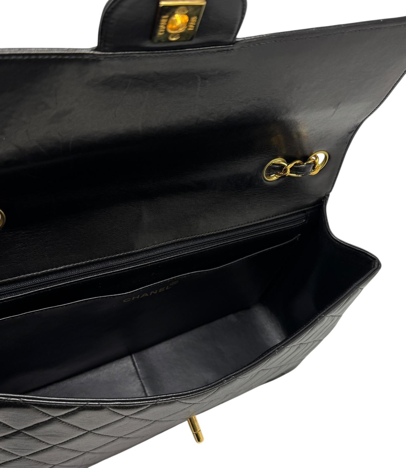 Chanel Black Jumbo Turnlock Flap Bag