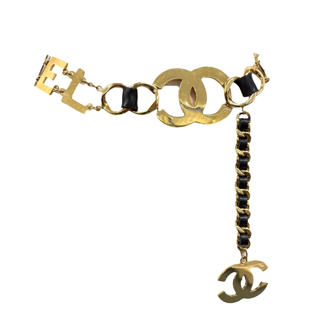 Chanel Gold Jumbo Logo Chain Belt