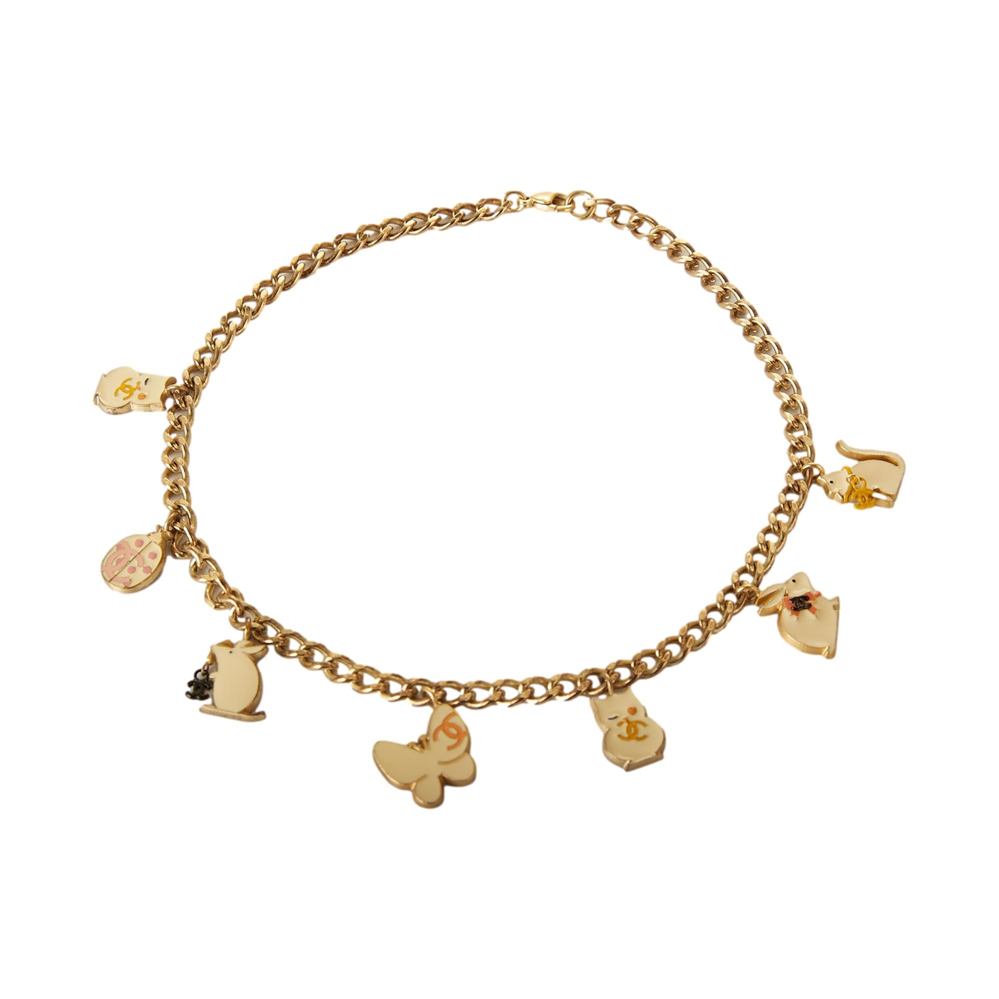 Chanel Gold Animal Charm Choker