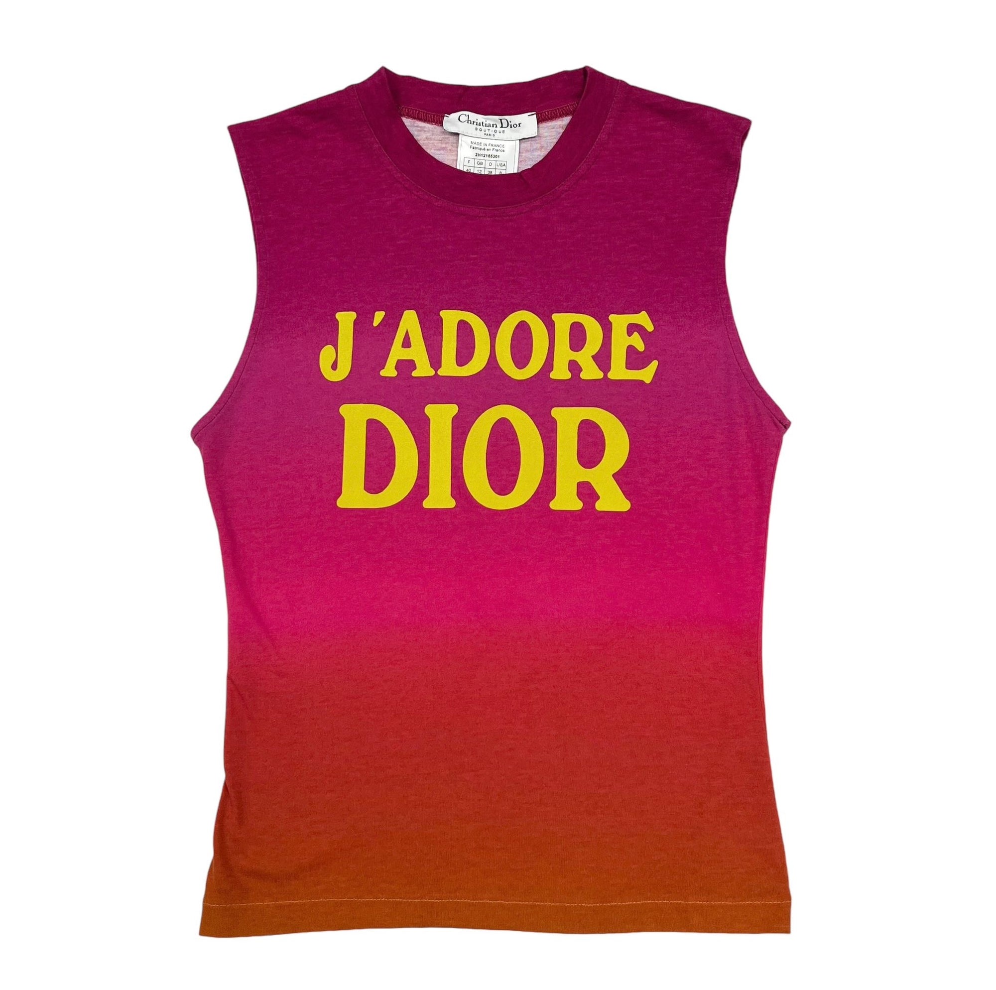 Dior 'J'Adore' Pink + Orange Ombre Tank