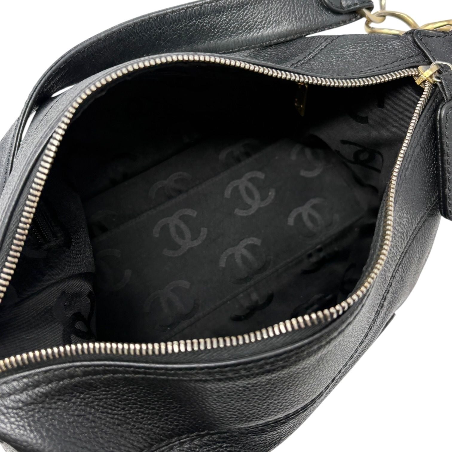 Chanel Black Caviar Chain Shoulder Bag