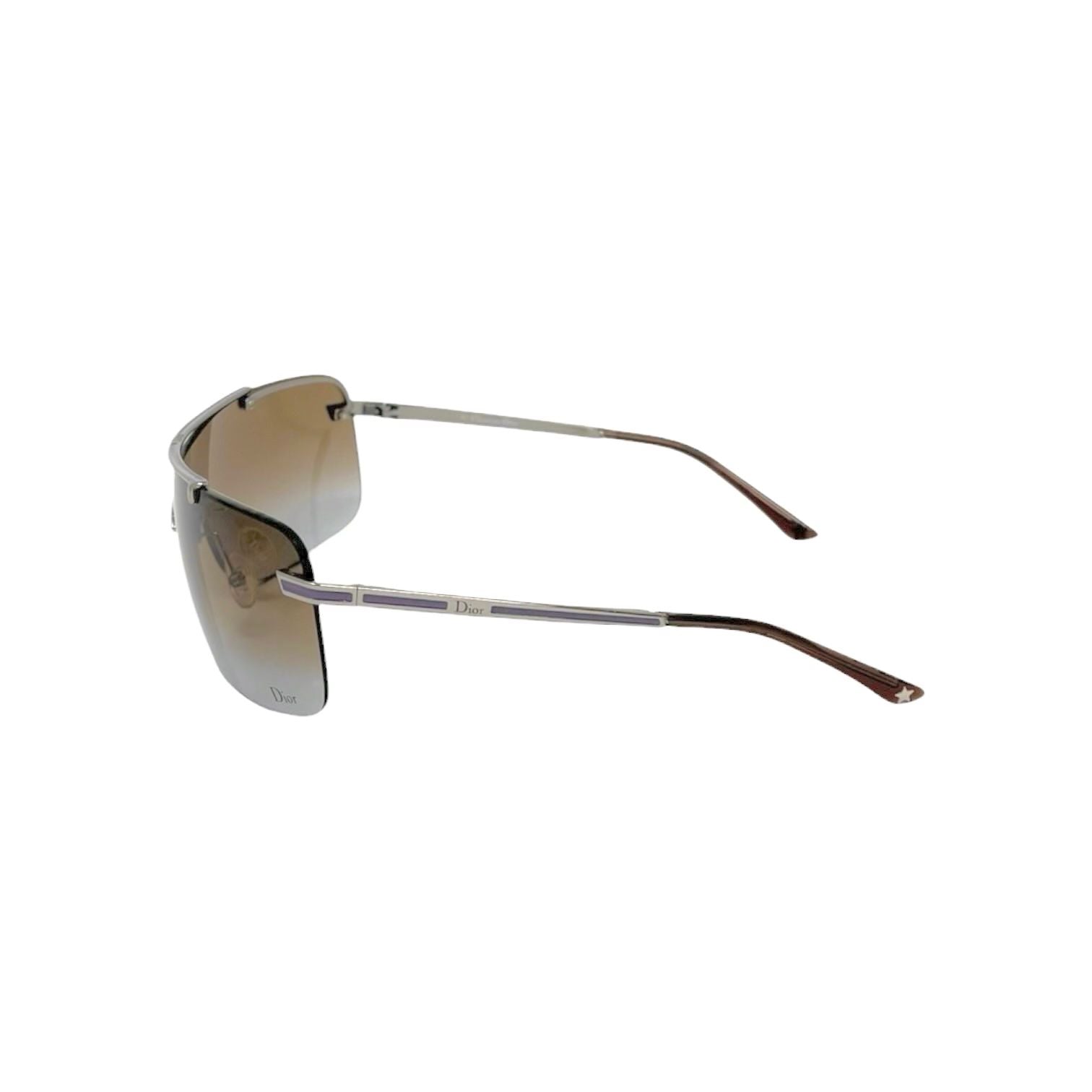 Dior Brown Rimless Sunglasses