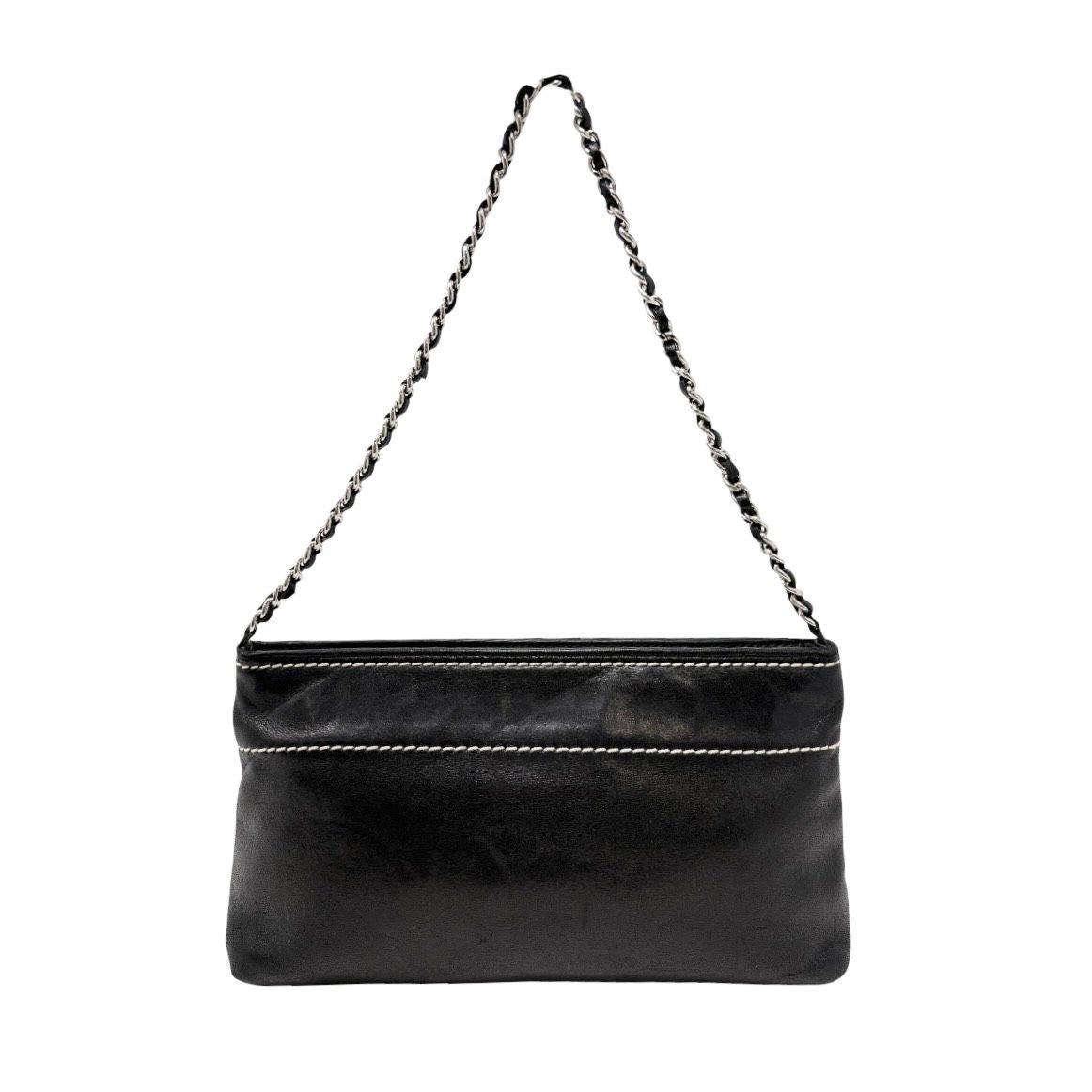 Chanel Black Mini Chain Logo Bag