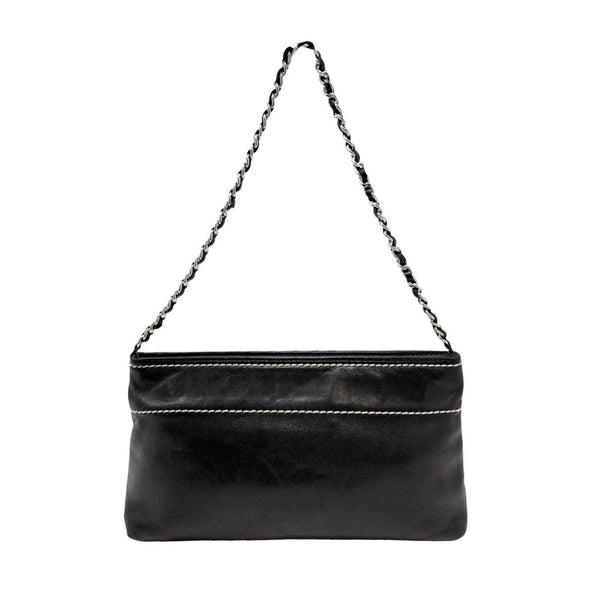 Chanel Black Mini Chain Logo Bag
