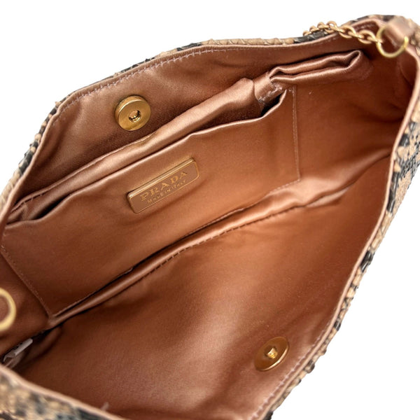 Prada Tan Snakeskin Chain Shoulder Bag
