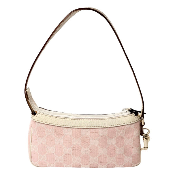 Gucci Baby Pink Canvas Logo Shoulder Bag