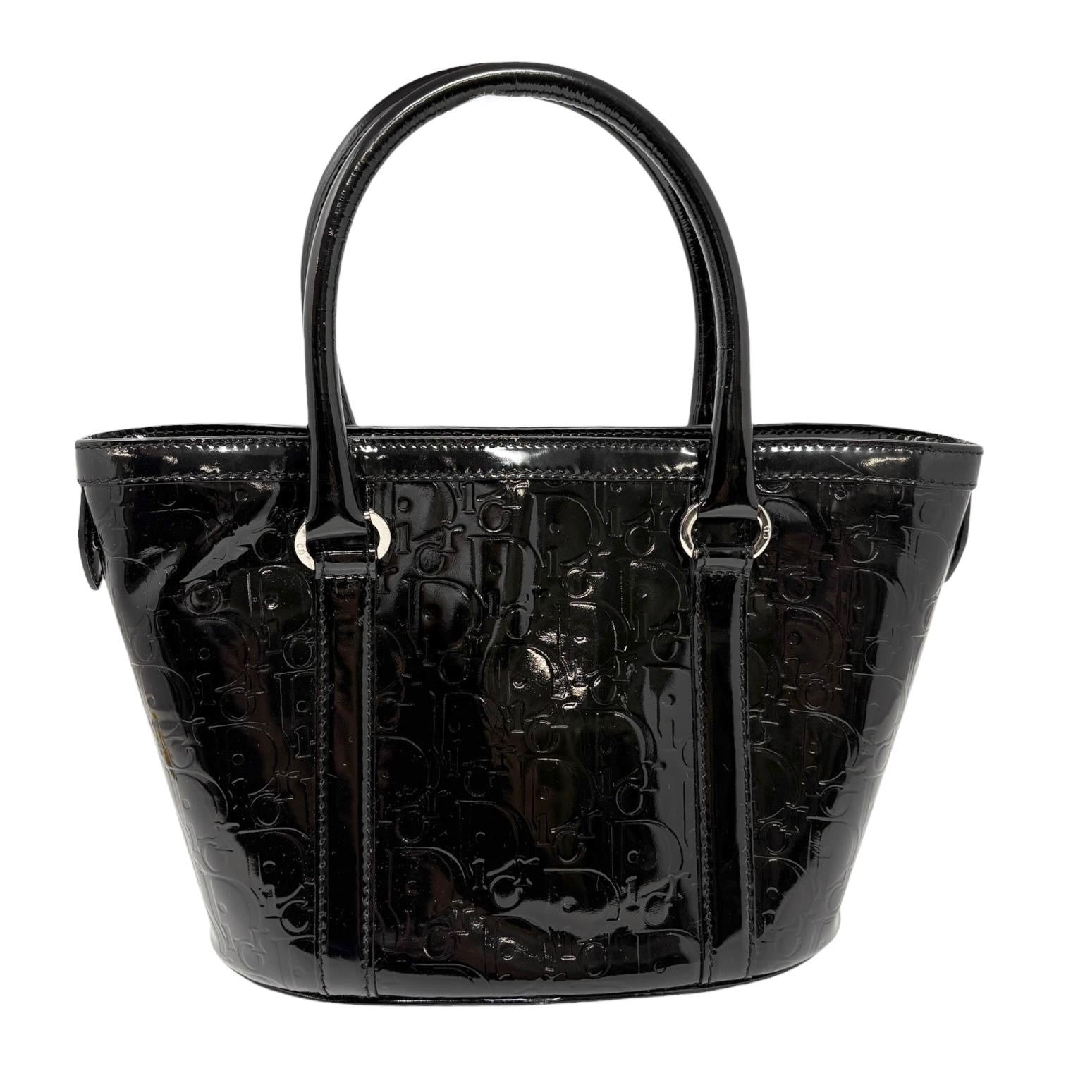 Dior Black Patent Leather Shoulder Bag