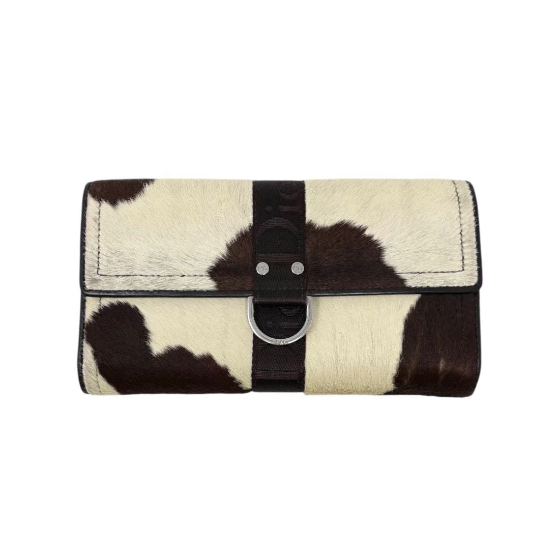 Dior Cow Print Calfhair Wallet