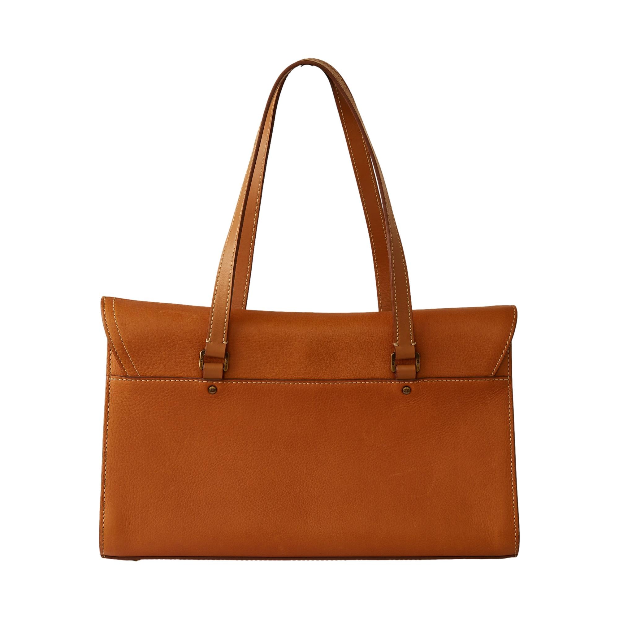 Dior Brown Leather Saddle Shoulder Bag