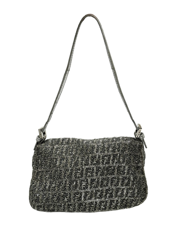 Fendi Beaded Logo Mini Mama Baguette Bag