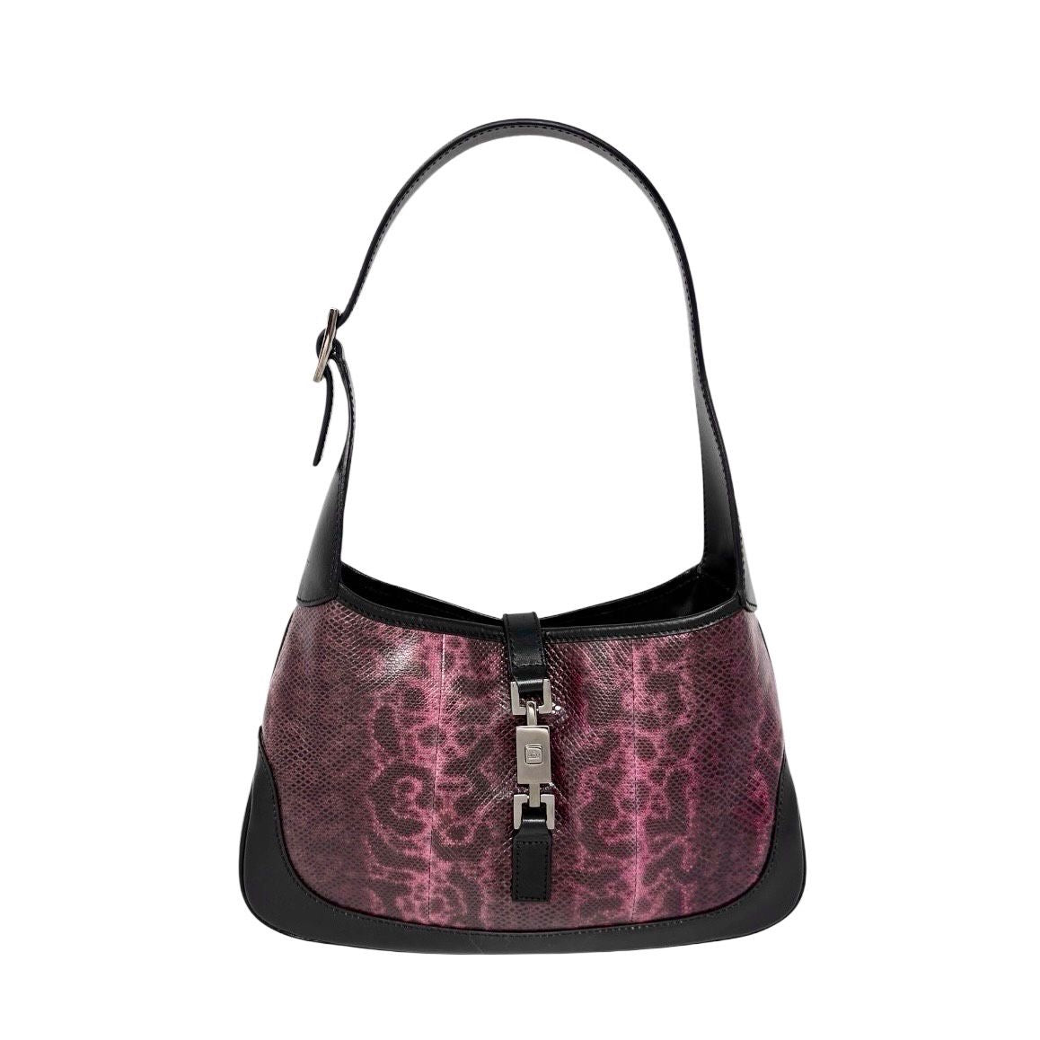 Gucci Snakeskin Structured Jackie Bag