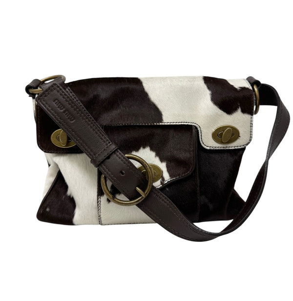 Miu Miu Cow Logo Shoulder Bag